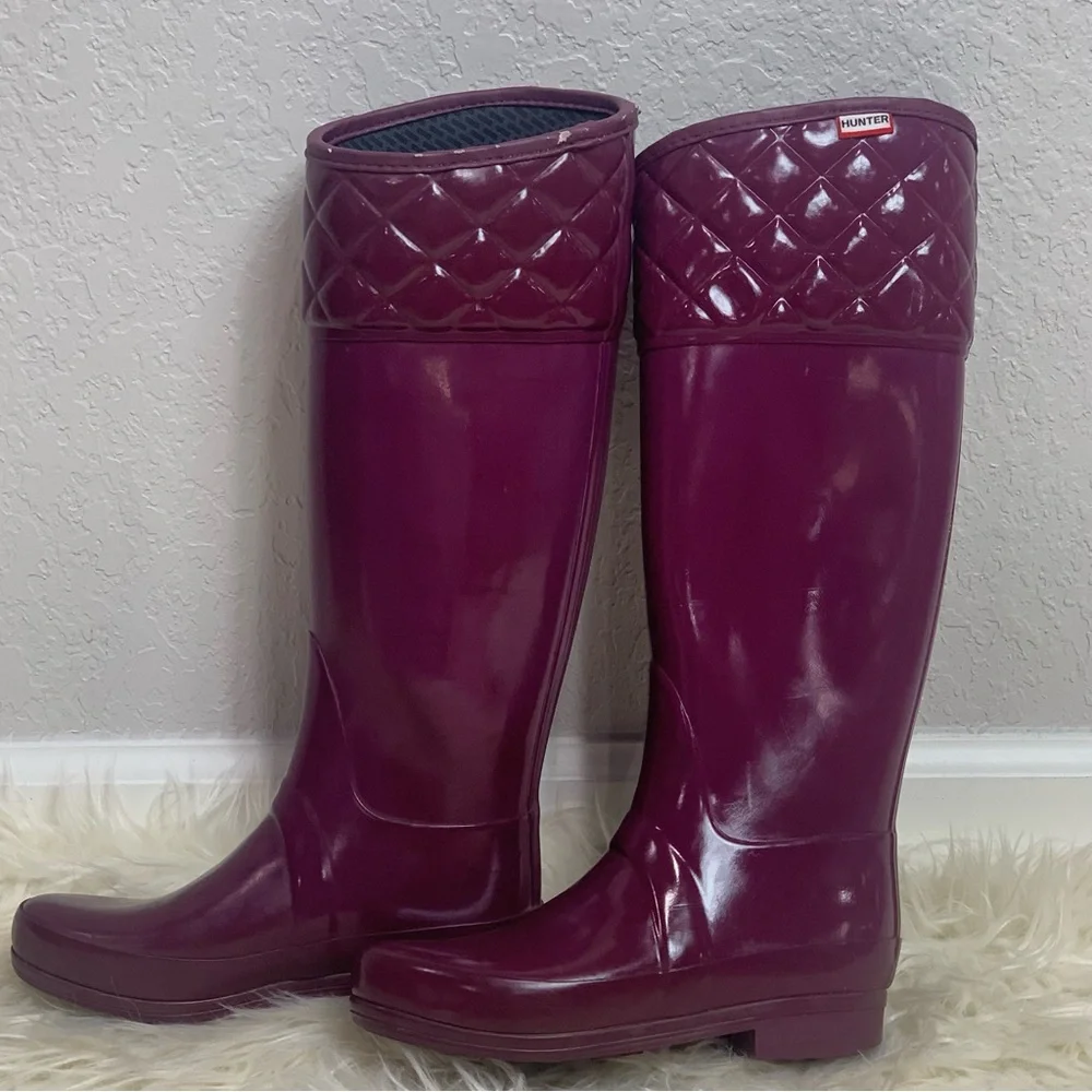 HUNTER Rigley maroon rain boots women’s size 5 / kids size 3